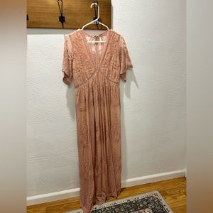 Pink Blush Maternity Gown Boho